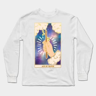 Ace Of Wands - Tarot Card Print - Minor Arcana Long Sleeve T-Shirt